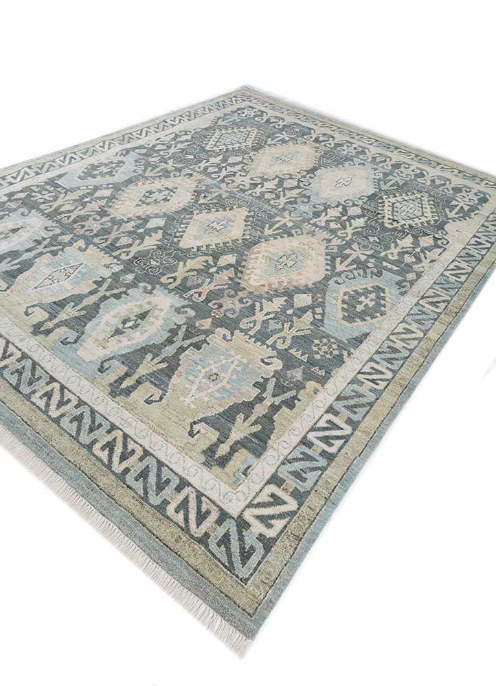 Wollteppich - 240 x 300 cm - blau
