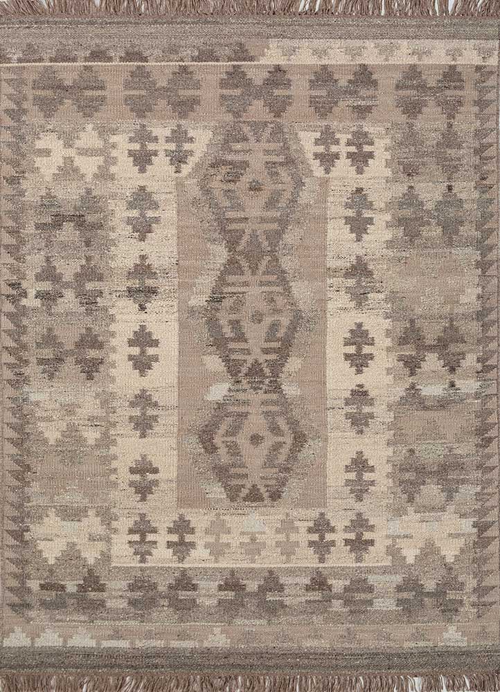 Wollteppich - 150 x 240 cm - beige