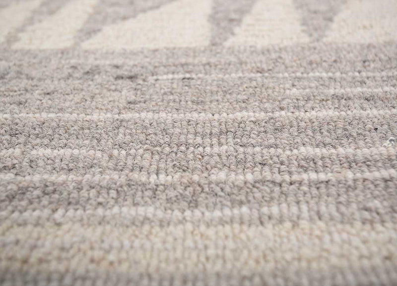Wollteppich - 150 x 240 cm - dunkelbeige