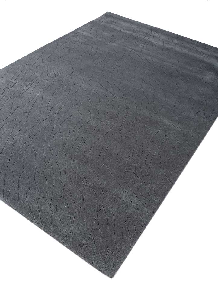 Wollteppich - 165 x 233 cm - dunkelgrau