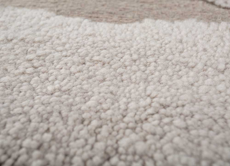 Wollteppich - 240 x 300 cm - hellgrau