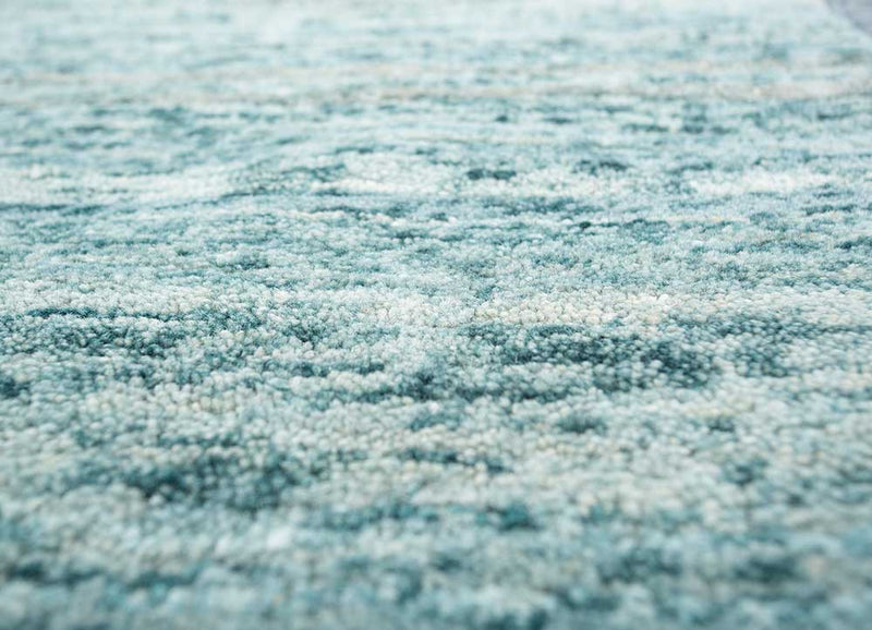 Wollteppich - 170 x 240 cm - blau