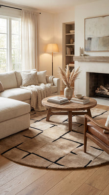 Designer Teppich - LunarLuxe - rund