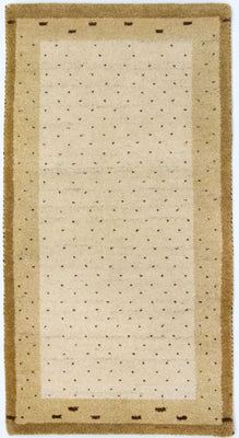 Gabbeh Teppich - Indus 136 x 72 cm - beige