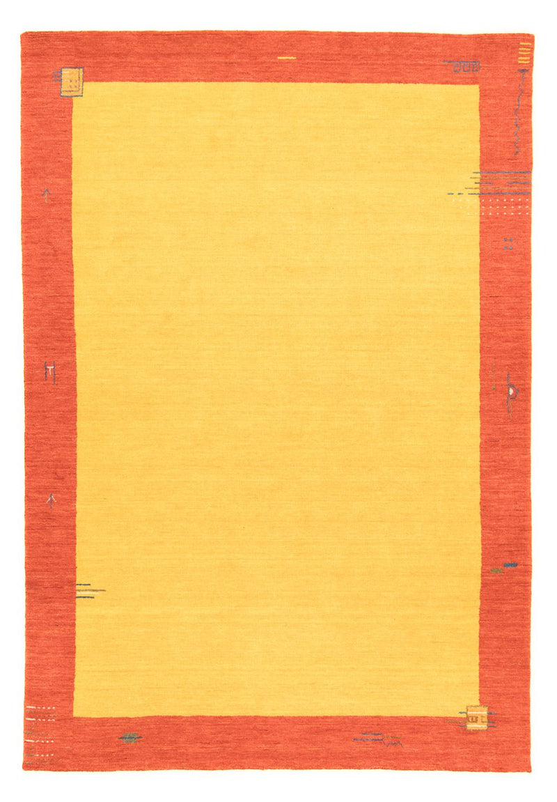 Gabbeh Teppich Indus 250x300cm - Wollteppich - gold