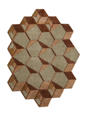 Wollteppich sonderform  - 140 x 195 cm - minzgrün