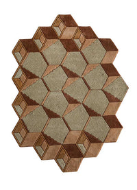 Wollteppich sonderform  - 140 x 195 cm - minzgrün