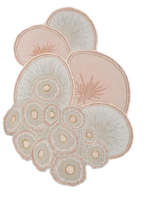 Wollteppich sonderform  - 240 x 180 cm - beige