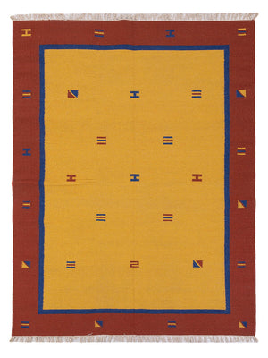 Kelim Teppich - Trendy - 240 x 170 cm - senfgelb