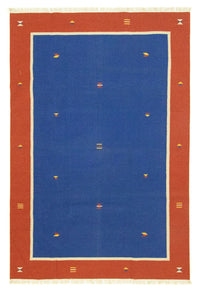 Kelim Teppich - Trendy 300 x 200 cm - blau