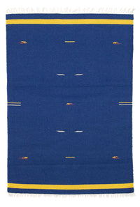 Kelim Teppich - Trendy 180 x 120 cm - blau