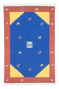 Kelim Teppich - Trendy 200 x 140 cm - blau