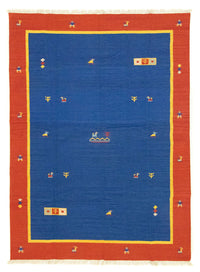 Kelim Teppich - Trendy 300 x 200 cm - blau