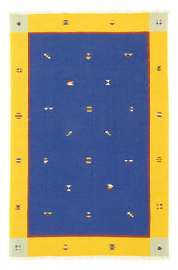 Kelim Teppich - Trendy 300 x 200 cm - blau