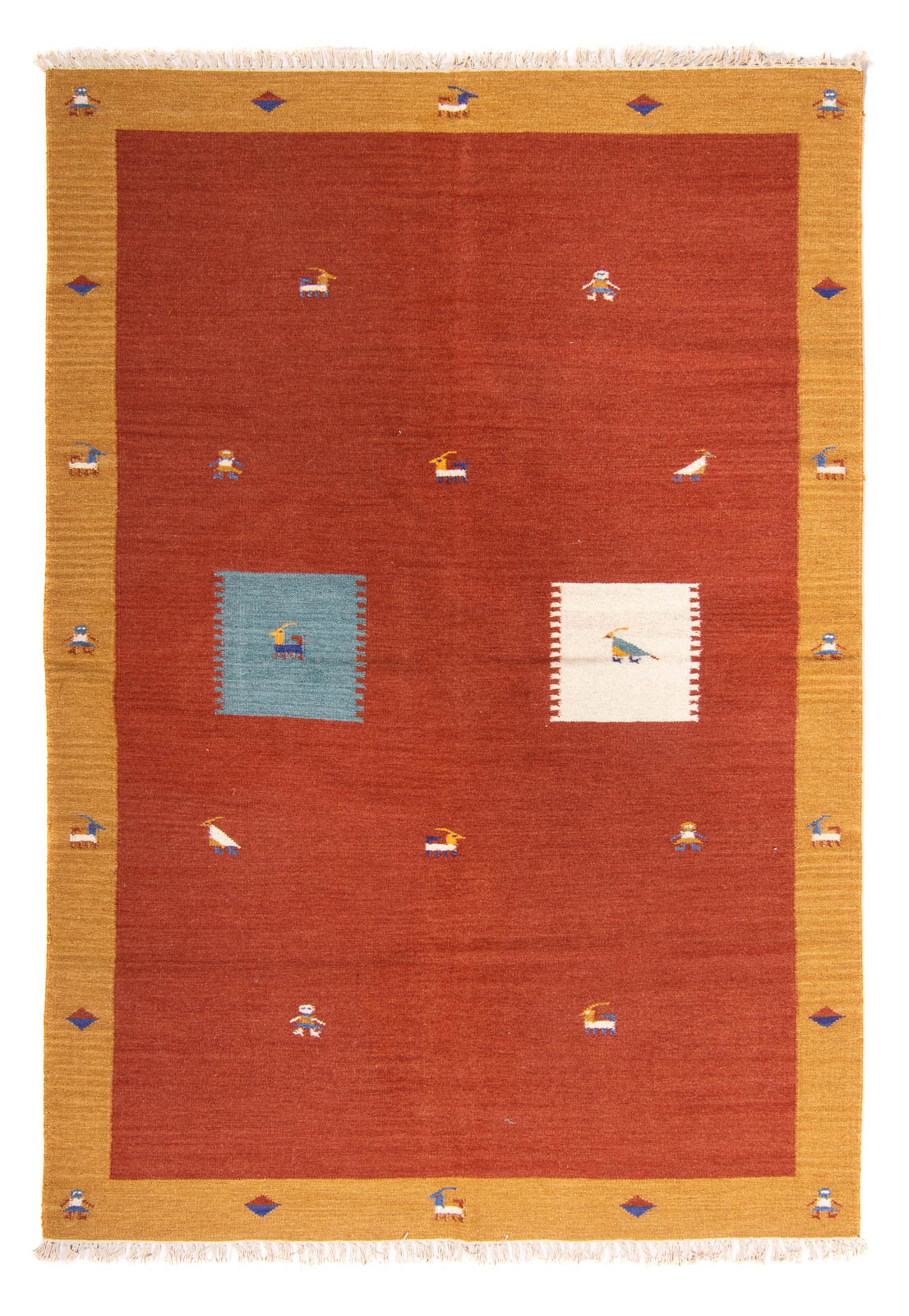 Kelim Teppich - Trendy 240 x 170 cm - dunkelrot