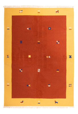 Kelim Teppich - Trendy 240 x 170 cm - dunkelrot