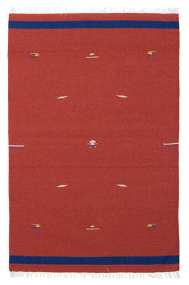 Kelim Teppich - Trendy 180 x 120 cm - rot