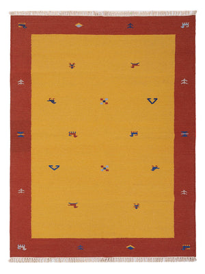 Kelim Teppich - Trendy - 240 x 170 cm - senfgelb