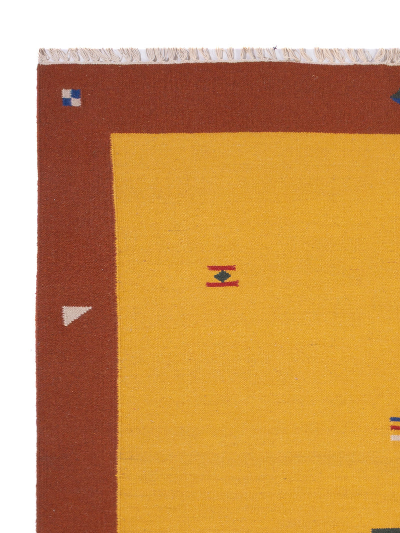 Kelim Teppich - Trendy - 240 x 170 cm - senfgelb