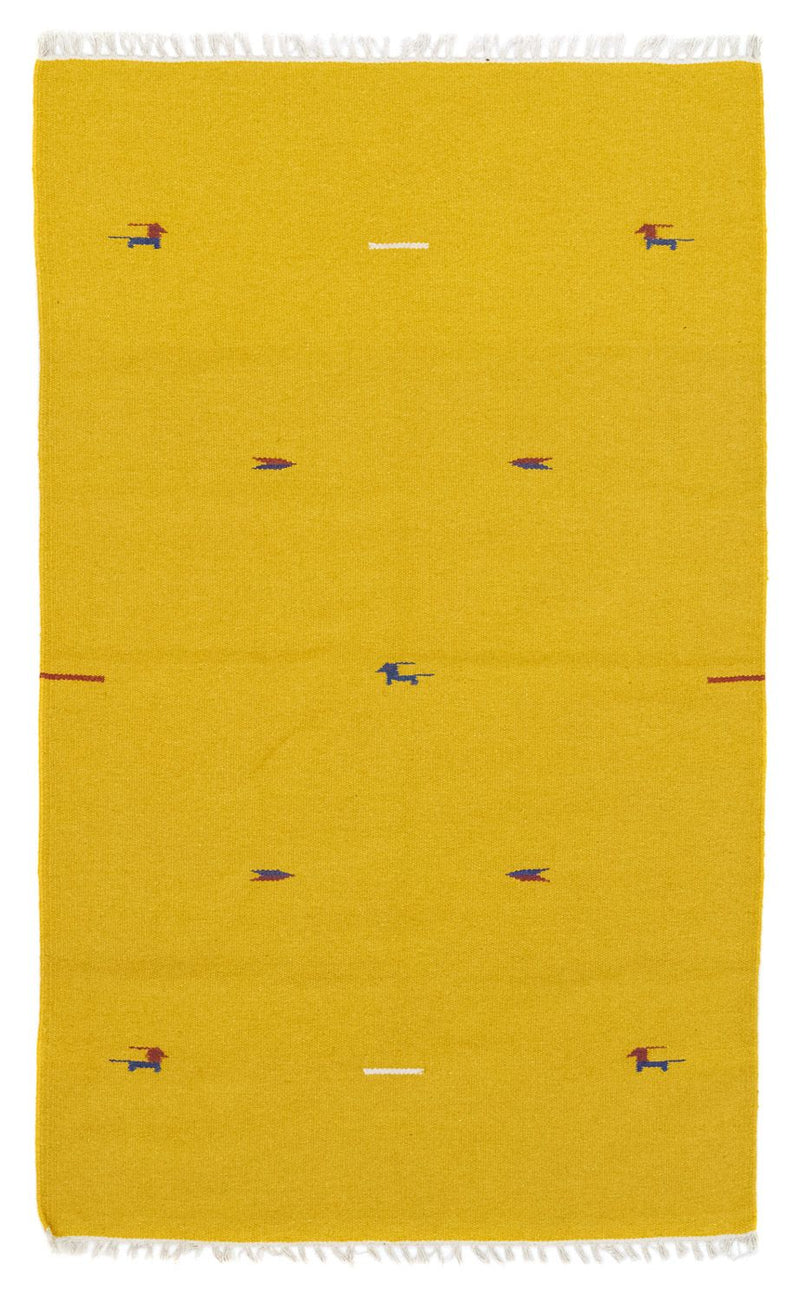 Kelim Teppich - Trendy 180 x 120 cm - gelb