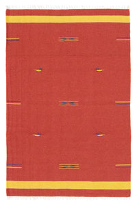 Kelim Teppich - Trendy 180 x 120 cm - rot