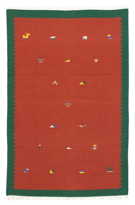 Kelim Teppich - Trendy 180 x 120 cm - rot