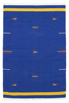 Kelim Teppich - Trendy 180 x 120 cm - blau