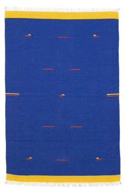 Kelim Teppich - Trendy 180 x 120 cm - blau