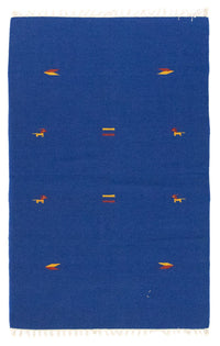 Kelim Teppich - Trendy 180 x 120 cm - blau
