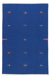 Kelim Teppich - Trendy 180 x 120 cm - blau