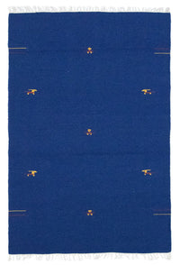 Kelim Teppich - Trendy 180 x 120 cm - blau