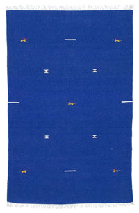 Kelim Teppich - Trendy 180 x 120 cm - blau