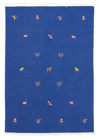 Kelim Teppich - Trendy 200 x 140 cm - blau