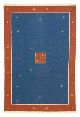 Kelim Teppich - Trendy 300 x 200 cm - blau