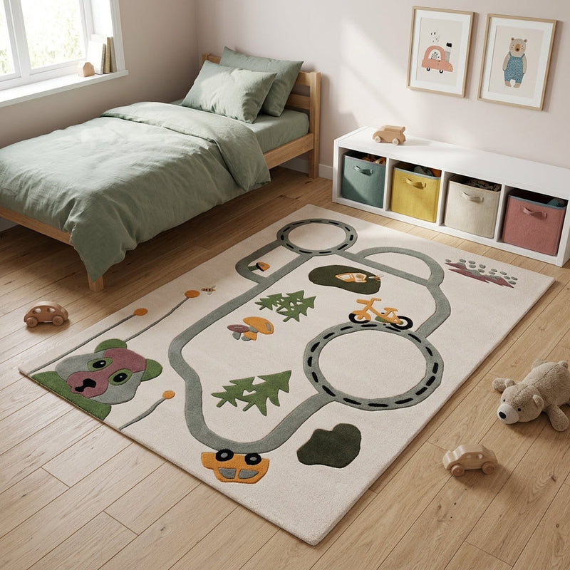 Kinderteppich Spielstraße Dorf