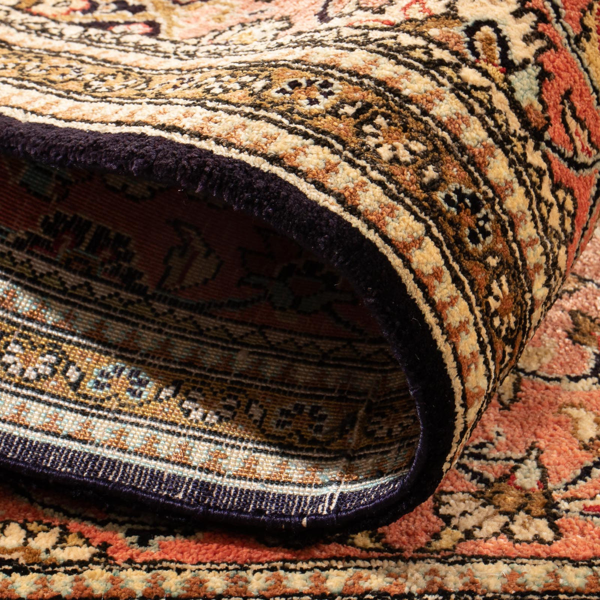 Seidenteppich - Ghom Seide - Premium - 80 x 60 cm - rot