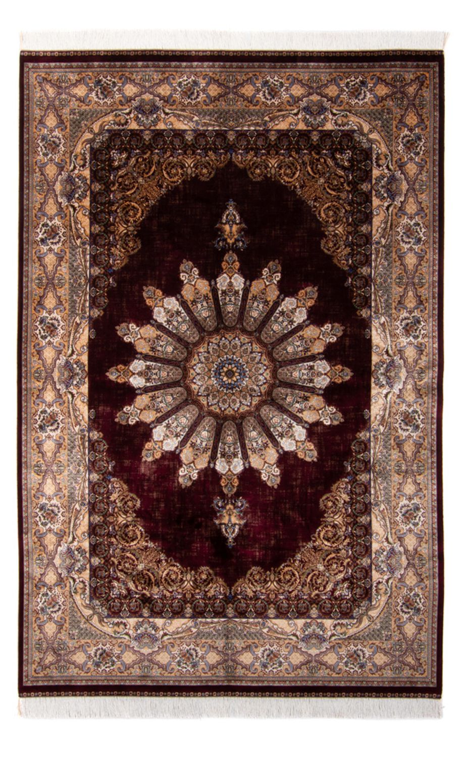 Perserteppich - Ghom - 230 x 150 cm - weinrot