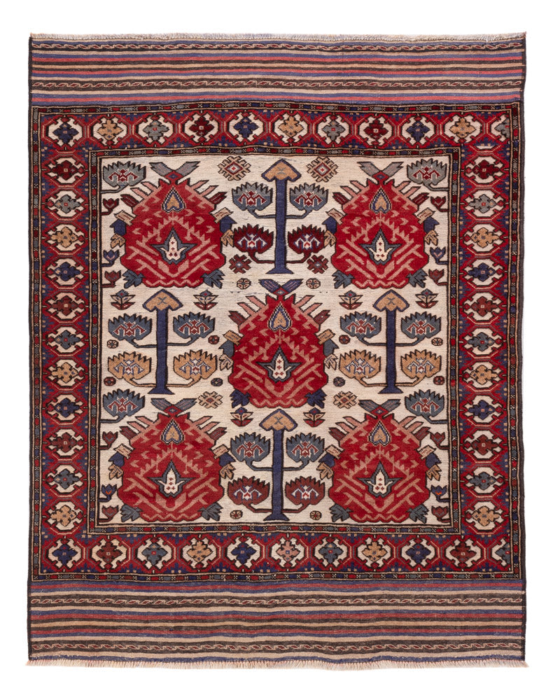 Afghan Teppich - 165 x 125 cm - mehrfarbig