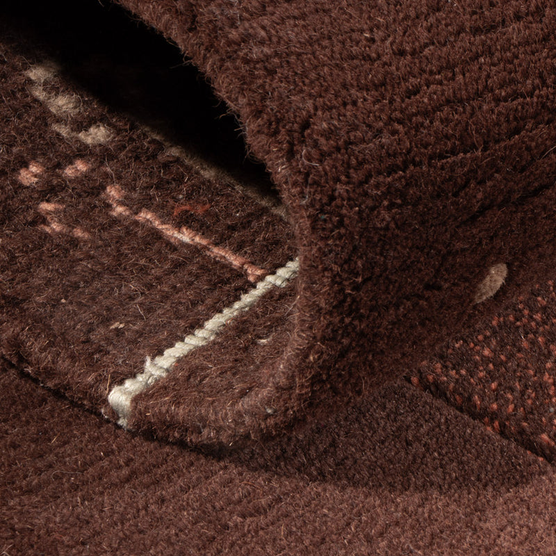 Nepal Teppich - 140 x 70 cm - dunkelbeige