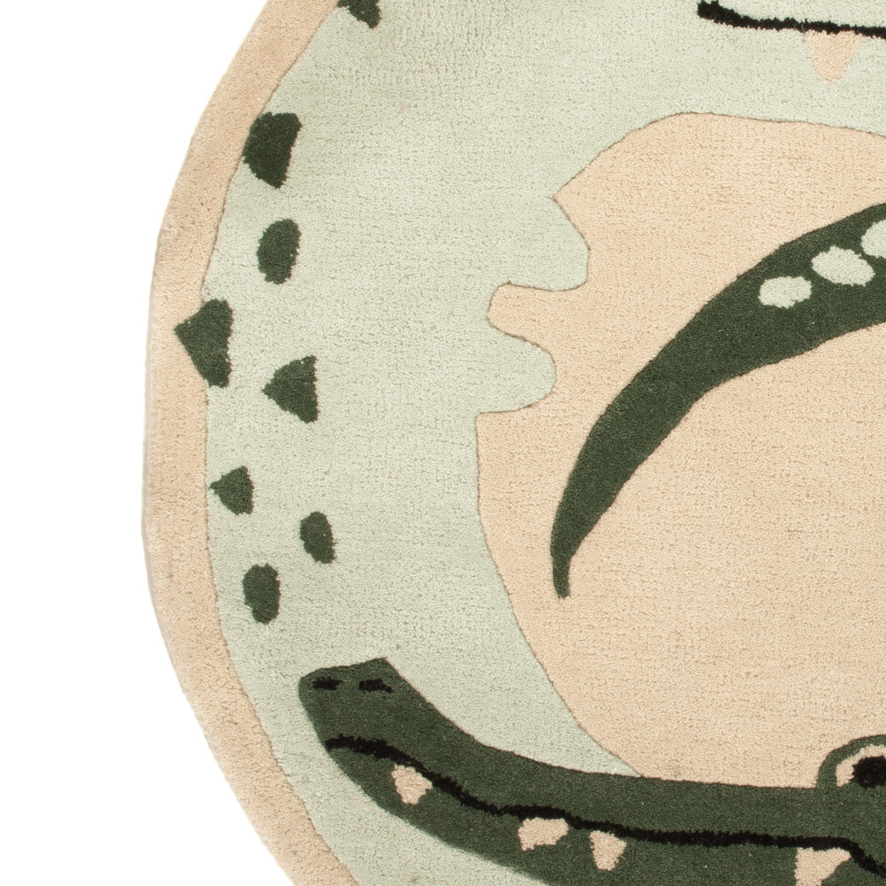 Kinderteppich rund  - 92 x 92 cm - mehrfarbig