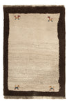 Gabbeh Persisch Teppich 57x85cm - Perserteppich Wollteppich - Rechteckig / Beige / 57 x 85 cm Rechteckig