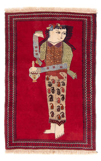 Belutsch Teppich - 135 x 86 cm - rot