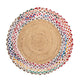 Juteteppich rund  - 60 x 60 cm - mehrfarbig