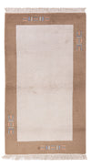 Nepal Teppich 90x160cm - Wollteppich - Rechteckig / Creme / 90 x 160 cm Rechteckig