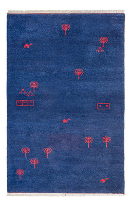 Gabbeh Teppich - Indus - 180 x 120 cm - dunkelblau
