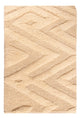 Wollteppich - 90 x 60 cm - hellbeige