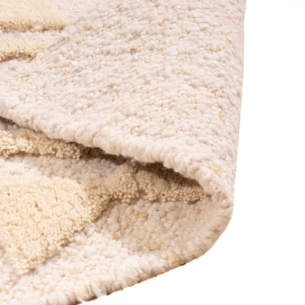 Wollteppich - 90 x 60 cm - beige