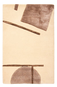 Designer Teppich - 90 x 60 cm - creme