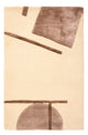 Designer Teppich - 90 x 60 cm - creme
