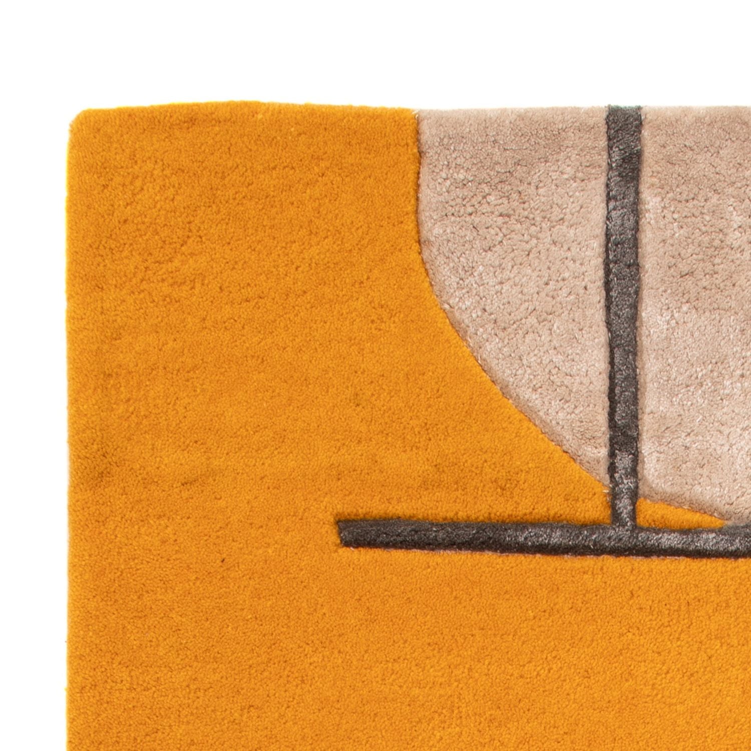 Designer Teppich - 90 x 60 cm - gold